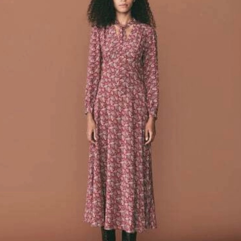 DOEN Sample Chanson Dress in Rouge Approximately size Small.